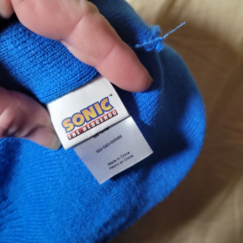 Blue Beanie With Character Patch - image 3